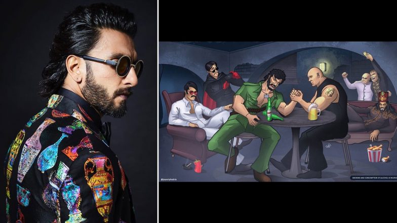Ranveer Singh's Khilji From Padmaavat Is Hanging Out With Mogambo, Crime Master Gogo, Gabbar In This Art Work Shared By The Actor