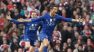 Cristiano Ronaldo&rsquo;s 40-Yard Free Kick Against Arsenal, Champions League 2009 Semi-Final Qualifies for &lsquo;Goal of the Day&rsquo; (Watch Video)