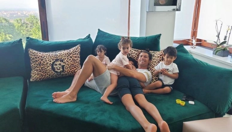 Cristiano Ronaldo Spends Quality Time With his Kids in Turin Amid 14 Day Isolation