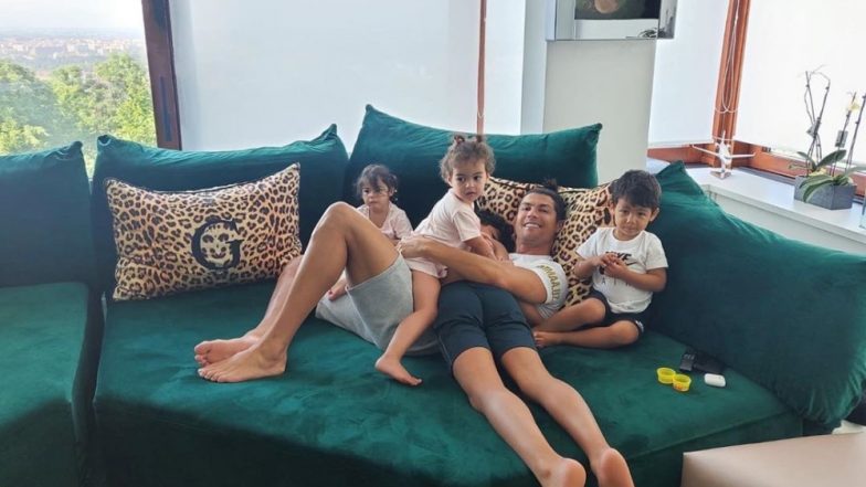 Cristiano Ronaldo Spends Quality Time With his Kids in Turin Amid 14 Day Isolation (See Pic)