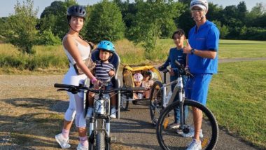 Cristiano Ronaldo Goes Bike-Riding With Girlfriend Georgina Rodriguez & Kids (See Pic)