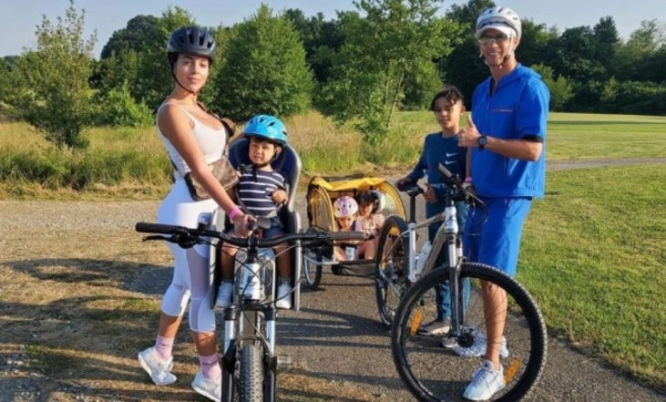 Cristiano Ronaldo Goes Bike-Riding With Girlfriend Georgina Rodriguez & Kids (See Pic) 