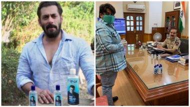 Salman Khan Donates FRSH Sanitisers To Police Personnel in Mumbai, 1 Lakh Bottles Distributed (See Pics)