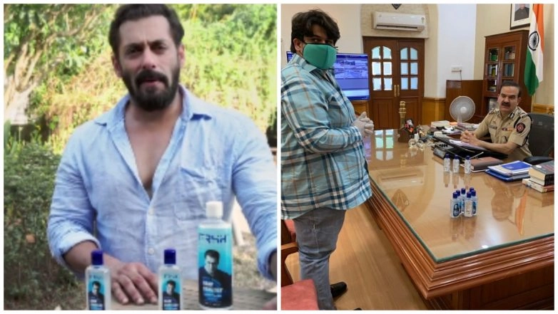 Salman Khan Donates FRSH Sanitisers To Police Personnel in Mumbai,