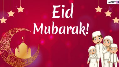 Eid Mubarak 2020 Wishes in Urdu & HD Images: WhatsApp Stickers, Eid Al-Fitr Quotes, GIF Greetings, Facebook Messages and SMS to Say Happy Eid