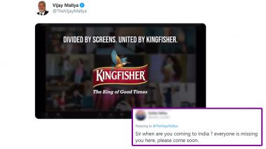 Vijay Mallya Shares Kingfisher Lockdown the King of Good Times Ad Video, Twitterati Asks ‘When Are You Coming Back to India?’ (Check Tweets)