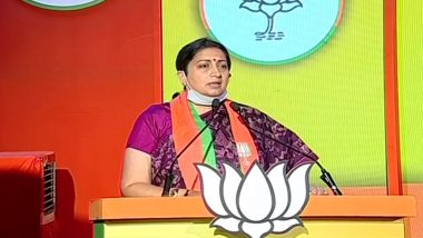 Smriti Irani at Delhi Jansamvad Virtual Rally, Says 'BJP Workers Distributed Food to Over 1 Crore People in the National Capital'