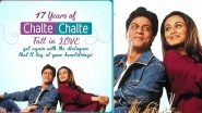 Rani Mukerji Remembers Shooting with Shah Rukh Khan as Chalte Chalte Clocks 17 Years