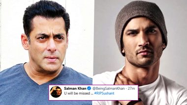 Sushant Singh Rajput Suicide: Salman Khan Condoles MS Dhoni Actor's Demise (View Tweet)