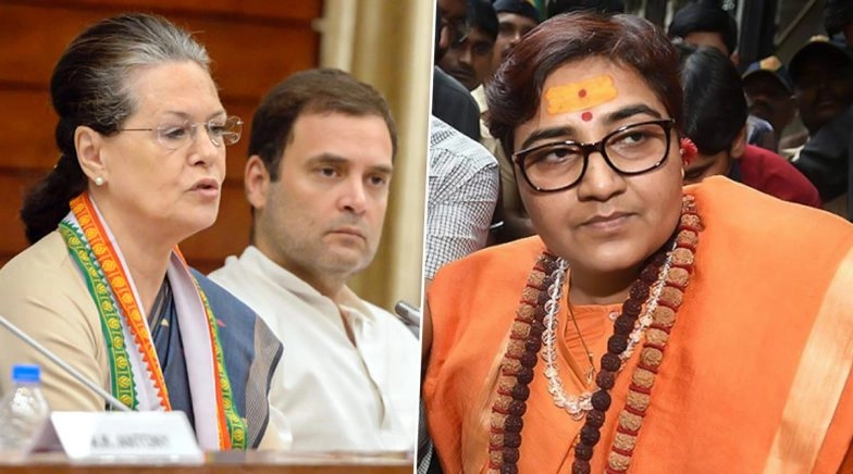 Pragya Thakur Makes Veiled Attack on Sonia Gandhi, Rahul, Says 'Son of Foreigner Can’t be  Patriot'