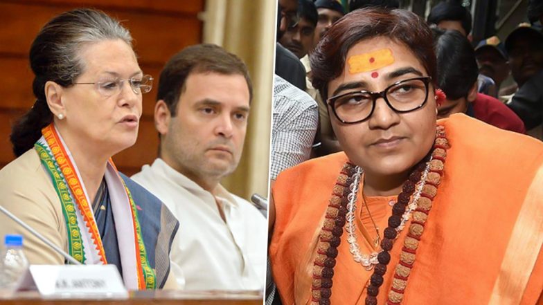 Pragya Thakur Makes Veiled Attack on Sonia Gandhi And Rahul, Says 'Son of Foreigner Can’t be  Patriot'; Congress Hits Back