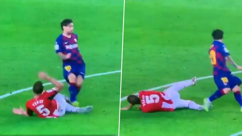 Lionel Messi Escapes Possible Red Card for Second Game in a Row During Barcelona vs Athletic Bilbao La Liga 2019–20 Clash (Watch Video)