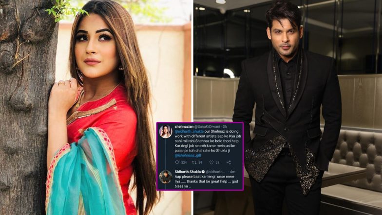 Sidharth Shukla Has A Whacky Comeback To Shehnaaz Gill's Fan Who Asked Him To Seek Work From Punjab Ki Katrina (View Tweet)
