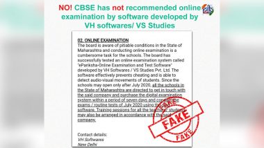 CBSE Directed Schools to Conduct Online Exam by Purchasing an App Developed by VH Softwares? PIB Debunks Fake News, Here’s the Truth