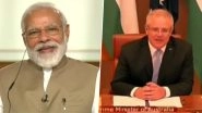 India-Australia Virtual Summit: PM Narendra Modi, Scott Morrison Hold Talks Online Amid COVID-19 Pandemic, Discuss Plans to Boost Ties in Healthcare, Trade & Defence Sectors