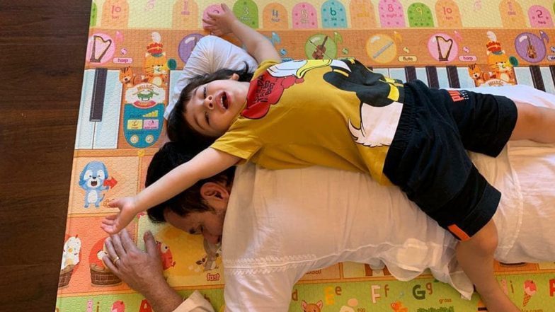 Taimur's Got Dad Saif's Back; Kareena Kapoor Shares a Cute Picture of Her Favourite Boys