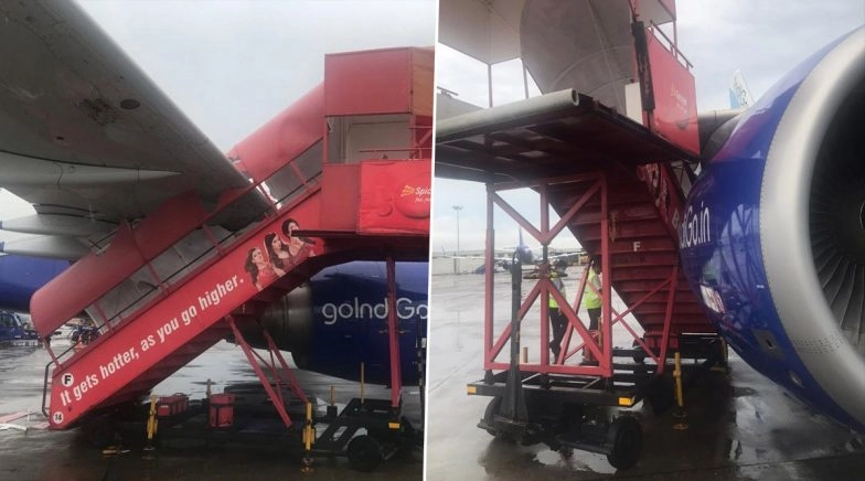 IndiGo Aircraft Parked at Mumbai International Airport Hit by Step Ladder Amid Strong Winds