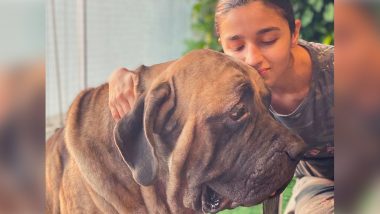 Alia Bhatt Poses Alongside Ranbir Kapoor’s Pet Dog, ‘They Make Everything Better’ Captions the Raazi Actress (View Pics)