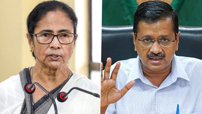 Mamata Banerjee Wishes Arvind Kejriwal Speedy Recovery as Delhi CM Goes Into Self-Isolation With Sore Throat and Fever