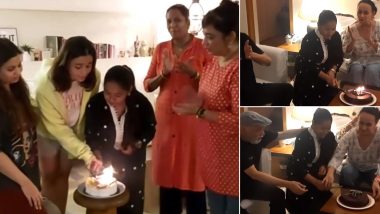 Alia Bhatt and Her Family Celebrate Their House Help's Birthday With a Sweet Cake Cutting Session! (Watch Videos)