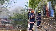 Fire in Mumbai's Lower Parel: Blaze Engulfs Building in Raghuvanshi Mills, Firefighting Ops Underway