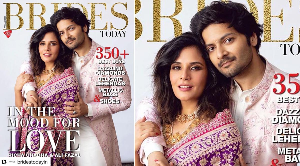 Richa Chadha and Ali Fazal Look Gorgeous As They Deck Up In Ethnic Wear For  a Bridal Magazine Cover (View Pic)