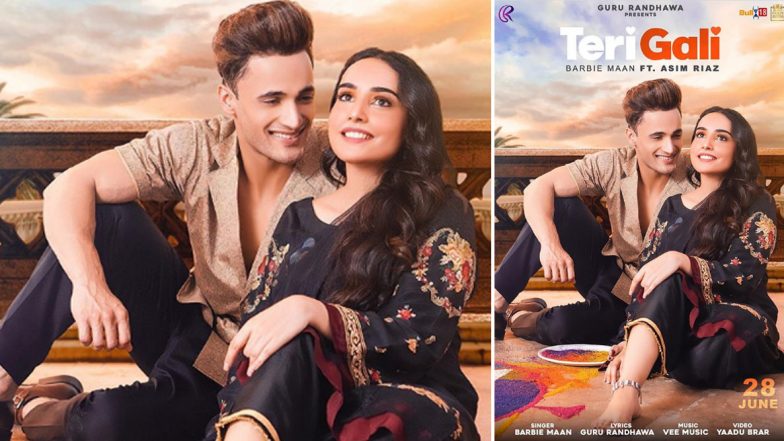 Teri Gali Song Poster: Asim Riaz Gazes At Barbie Maan Flashing His Amazing Smile in the Upcoming Track's Still (View Pic)