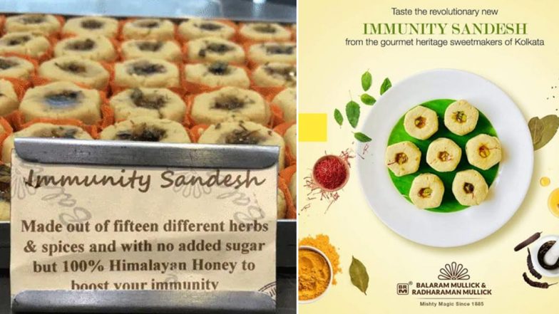 'Immunity Sandesh' Is Kolkata's Delicious Way to Help Boost Your Body's Defence Mechanism Against Illnesses with Herb-Infused Mishti! Pics Of The Delicacy Are Going Viral After 'Corona Sweets'
