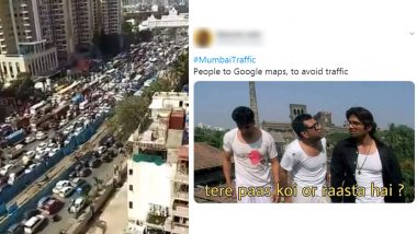 #MumbaiTraffic Funny Memes and Jokes Trend Online: Mumbaikars Flood Twitter Timeline With Videos of Traffic Jams Across the City As Cops Enforce 2 Km Rule