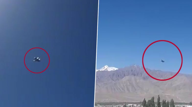 Air Activity Up in Ladakh Since Galwan Clash, IAF Fighter Jets Carry Out Sorties; Watch Video