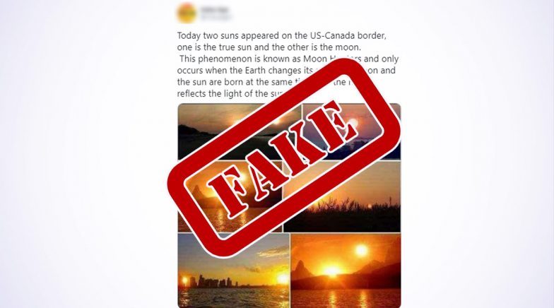 Two Suns Appear On The Us Canada Border On Annular Solar Eclipse Old Pics Of Hunter S Moon Go Viral Once Again Know The Truth Behind This Fake Claim Latestly