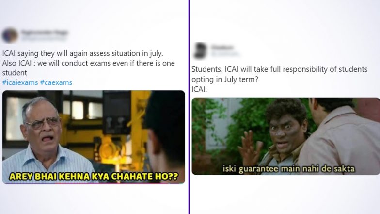 CA Exams 2020 Latest Update: ICAI Provides ‘Opt-Out’ Option for July Exams, Unimpressed Students Flood Twitter With Funny Memes and Jokes