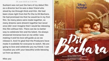 Mukesh Chhabra on Dil Bechara OTT Release: Sushant Singh Rajput's Love Will Guide Us As We Release It