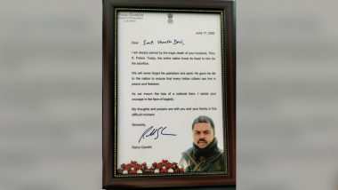 Rahul Gandhi Writes Letter to Kin of 20 Indian Army Personnel Martyred in Face-Off With China at Galwan Valley