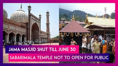 Jama Masjid Shut Till June 30, Sabarimala Temple Not To Open For Public As COVID-19 Cases Rise