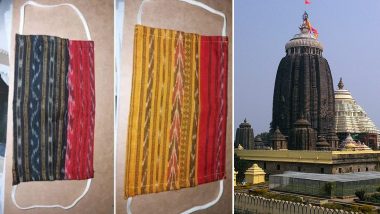 Lord Jagannath Rath Yatra 2020 Servitors in Puri to Wear Specially Designed Chariot-Coloured Face Masks Made Out of ‘Bandha’ Handloom (View Pic)