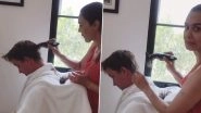 Preity Zinta Gives a Perfect Quarantine Haircut to Hubby Gene Goodenough and Says &lsquo;Its Good Enough&rsquo; (Watch Video)