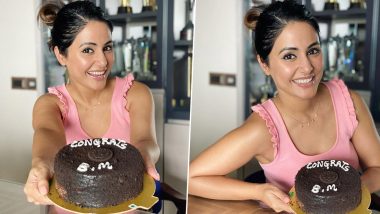 Hina Khan Gets 8 Million Instagram Followers; Actress Celebrates by Baking Chocolate Cake (View Pics)