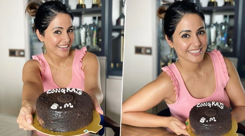 Hina Khan Gets 8 Million Instagram Followers; Actress Celebrates by Baking Chocolate Cake
