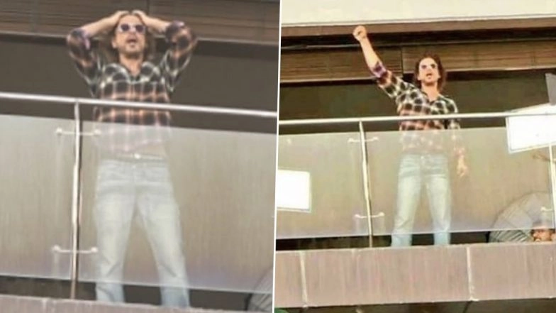 Shah Rukh Khan Is Busy Shooting For Some Project In Mannat's Balcony (View Leaked Pics and Video)