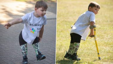 Remember Tony Hudgell? Inspired by WWII Veteran Captain Tom Moore, 5-Year-Old Double Amputee Boy Raises £1 Million for Hospital by Walking 10 Km on His Prosthetic Legs (Watch Video)