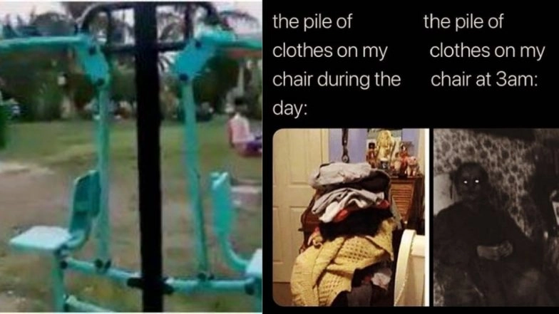 As Video of Ghost Exercising in Jhansi Goes Viral, Netizens Share Funny Ghost Memes, Hilarious Spooky GIFs And Haunted Jokes
