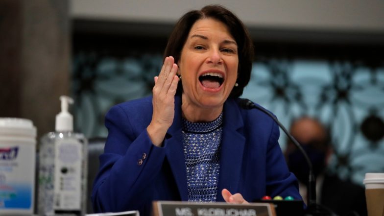US Presidential Elections 2020: Amy Klobuchar Withdraws from Vice President Race, Urges Joe Biden to Pick Non-White Woman as Running Mate