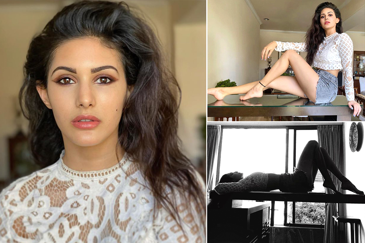 Amyra Dastur Looks Hotter Than Ever In A White Embroidered Crop Top And Denim Hot Pants In This Latest Lockdown Photoshoot News Brig