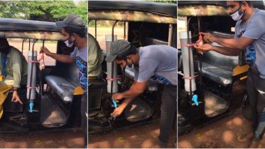 Kerala Auto-Rickshaw With Flowing Tap Water and Soap for Passengers to Wash Hands Impresses Netizens, Video Goes Viral