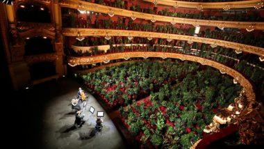 Amazing! Barcelona Opera Opens After Months of Lockdown by Performing a Concert For Over 2,000 Potted Plants as Audience (View Pics and Video)