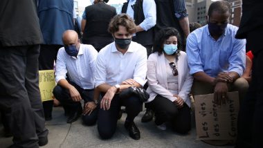 Justin Trudeau Attends Anti-Racism Rally and Takes a Knee in Solidarity With Demonstrators in Canada