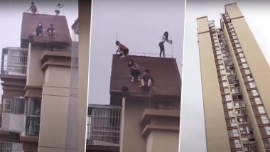 Video of Children Playing on Roof of a 32-Storey Building in China Will Make an Acrophobic Squirm in Discomfort!