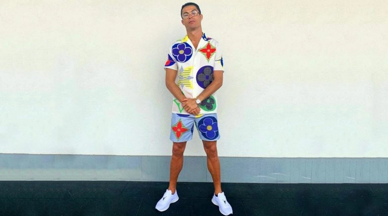 Cristiano Ronaldo Poses in a Colourful Attire Following Juventus' 4–0 Victory Against Leece