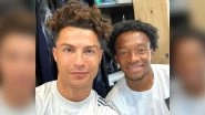 Cristiano Ronaldo New Look: Juventus Star Shows Off Latest &lsquo;Curly Locks&rsquo; Hairstyle in Picture With Teammate Juan Cuadrado